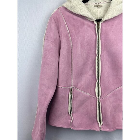 Sashimi Sherpa-Lined Pink Hooded Jacket L - Picture 2 of 5